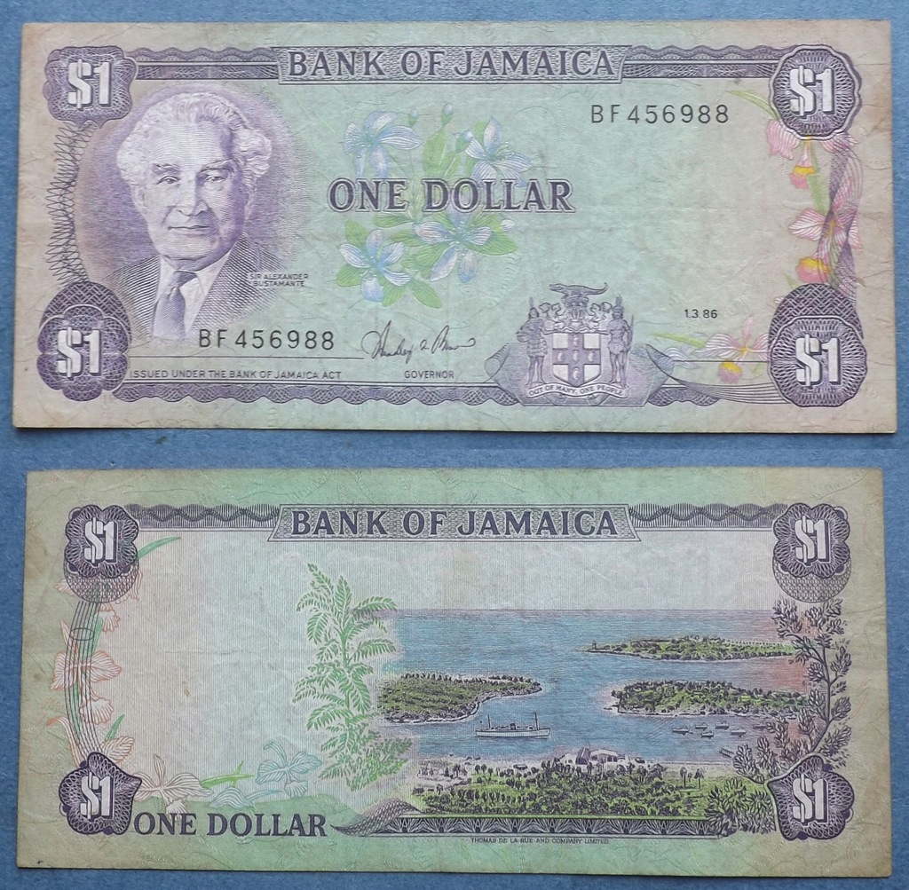 ONE DOLLAR 1986 JAMAJKA