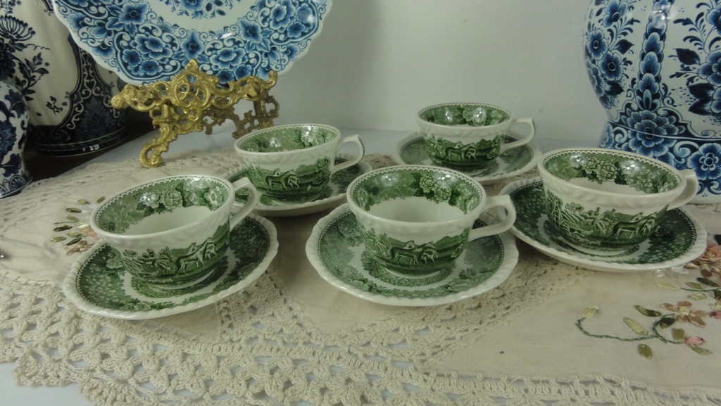 ADAMS FILIŻANKA ZE SPODKIEM porcelana angielska