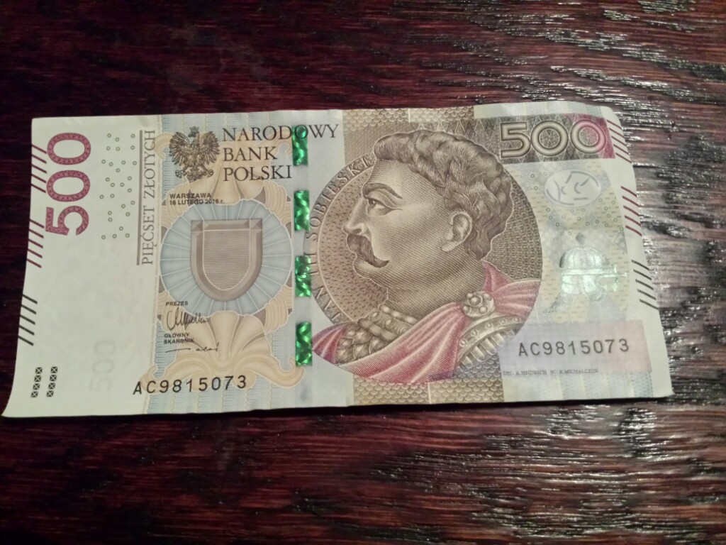 Banknot 500 zł Seria AC