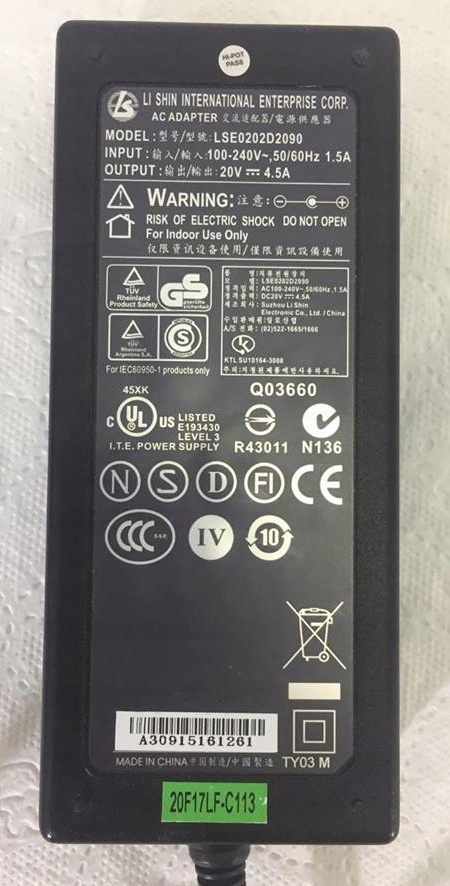 Zasilacz FUJITSU SIEMENS 20V 4.5A 90W SD905