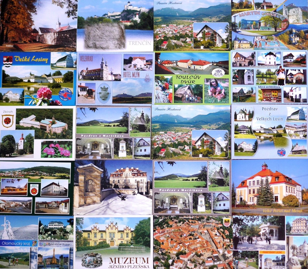 Czechosłowacja -45 widokówek - pocztówki zestaw 13