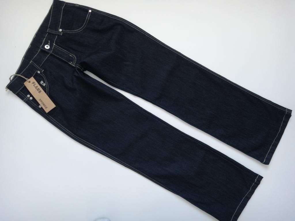 SPONGE_Spodnie jeansowe damskie_zipy_NOWE_ S