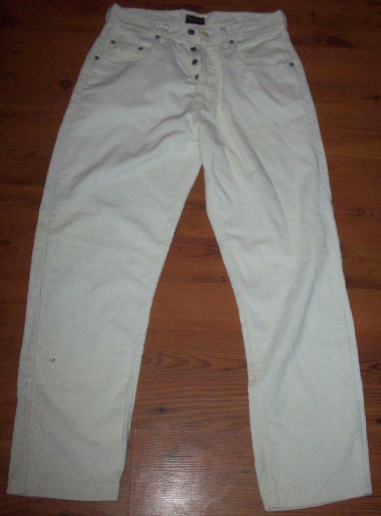 Spodnie Pepe Jeans 32 XS/34 XS sztruksy kremowe