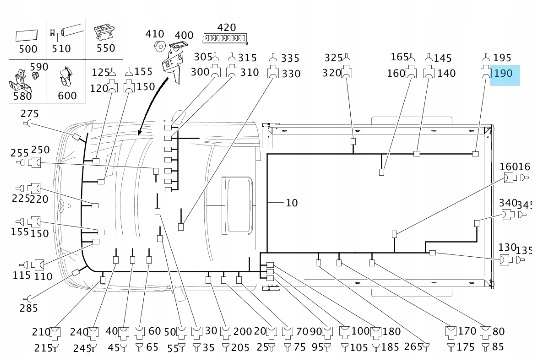 WTYCZKA MERCEDES-BENZ SPRINTER W906 A0245456726