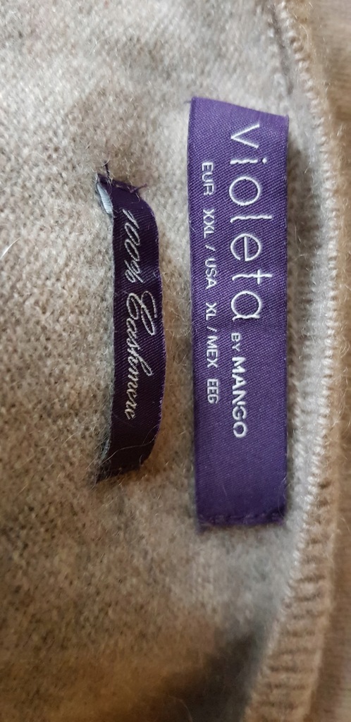 VIOLETTA BY MANGO 100% KASZMIR PUSZYSTY! XL