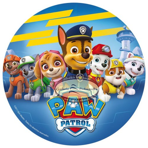 Opłatek na tort Psi Patrol C