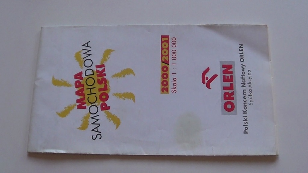 MAPA SAMOCHODOWA POLSKI - ORLEN 2000/2001