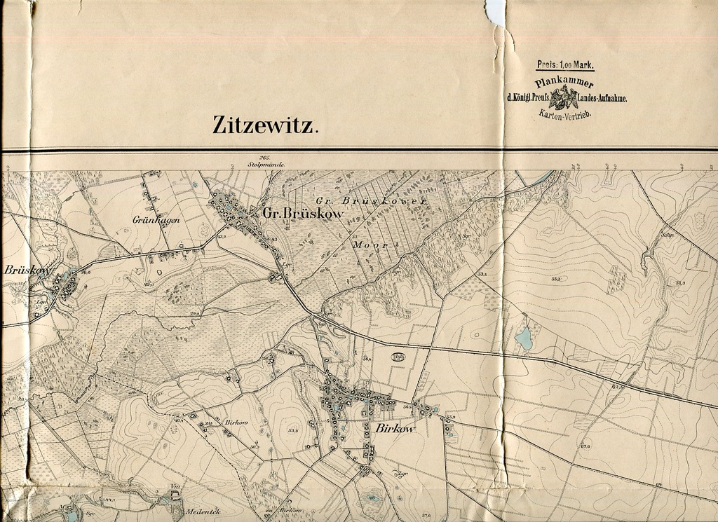 kobylnica mapa ZITZEWITZ / SYCEWICE / KOBYLNICA :: mapa : 1890   7107404367 