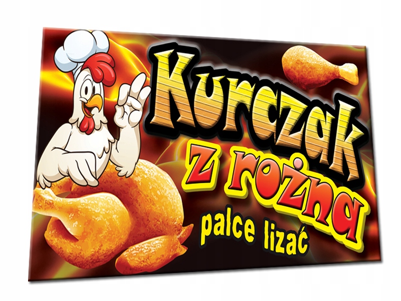 BANER KURCZAK Z ROŻNA bar sklep rożen grill ulotki - 6837529423 - oficjalne  archiwum Allegro