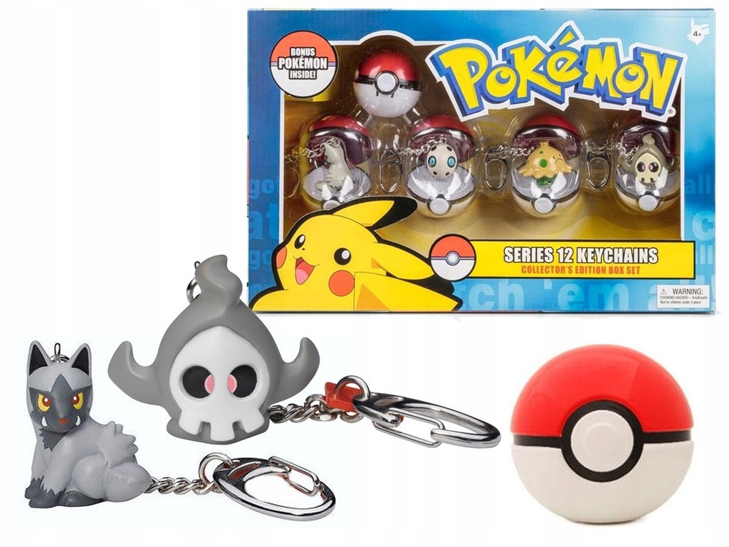 POKEMON FIGURKI POKEBALL ZESTAW 5pak BRELOKI