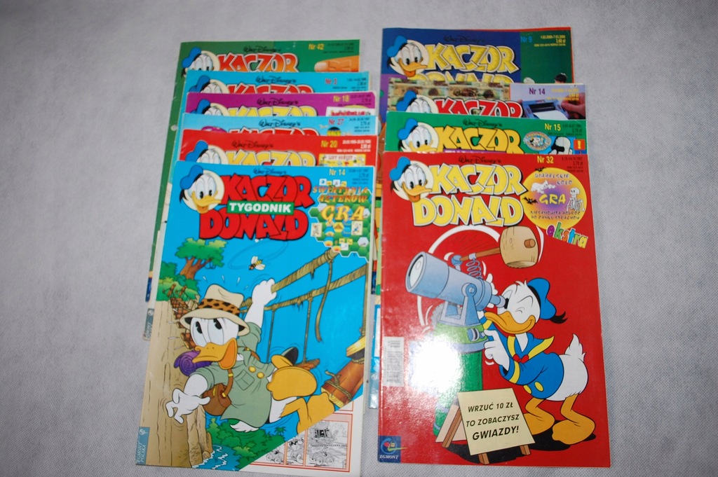Komiksy KACZOR DONALD 10szt. z lat 90-tych