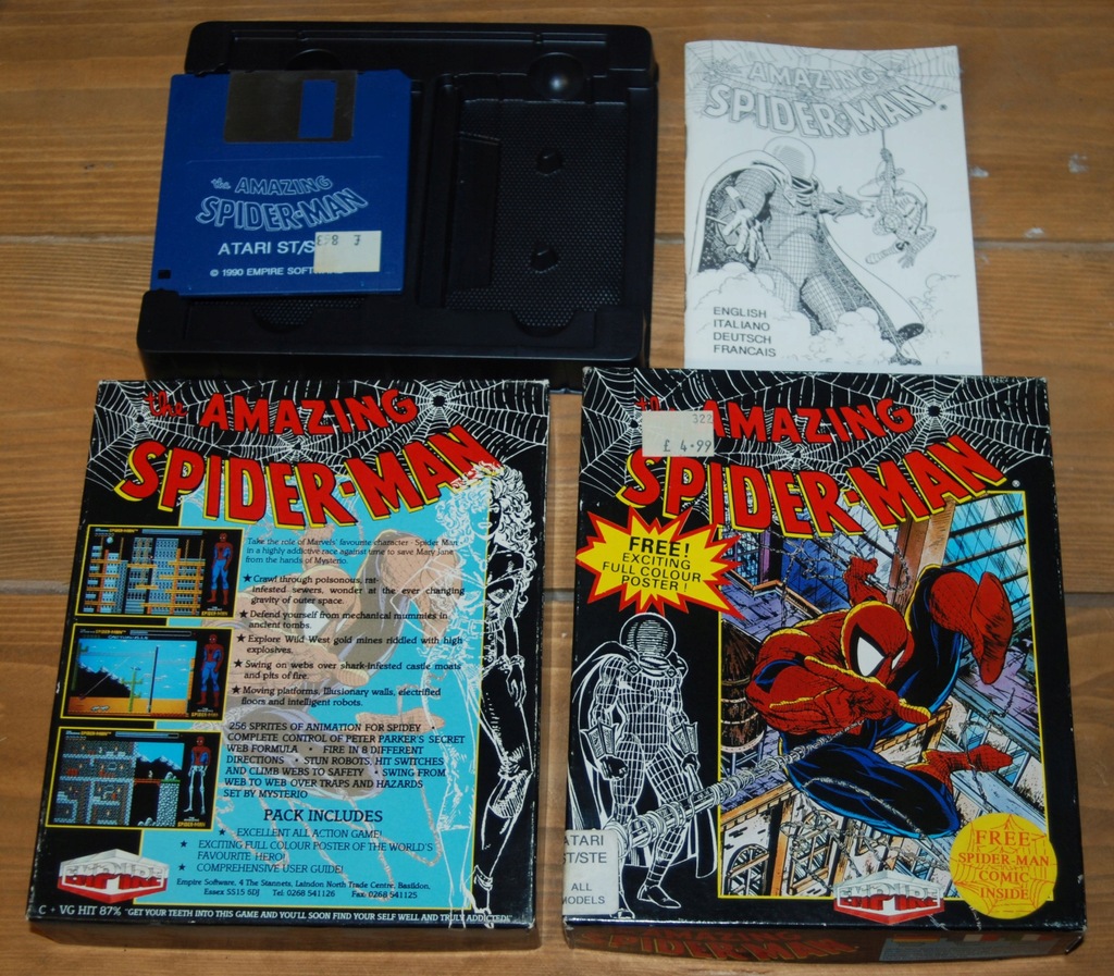 Gra ATARI ST THE AMAZING SPIDER-MAN BOX