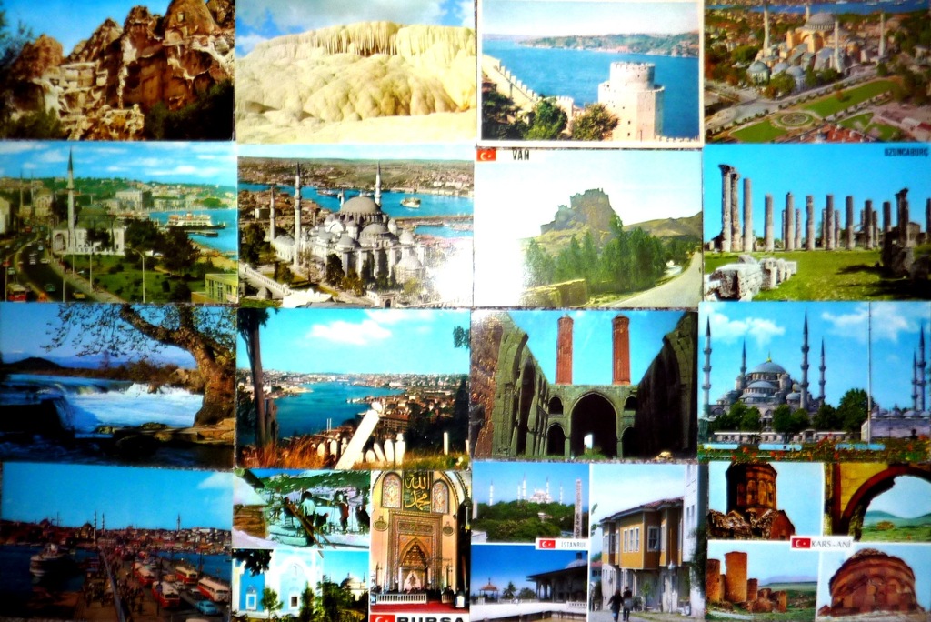 Turcja - 32 widokówki - pocztówki zestaw 5
