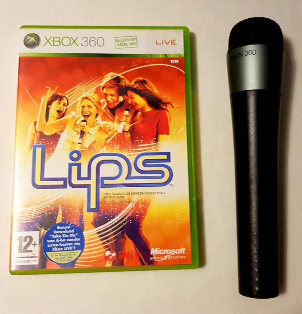 Lips  bezprzewodowy mikrofon + gra  Xbox 360
