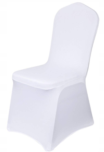 10x Pokrowce na Krzesła Ślub Wesele Białe 10 Sztuk