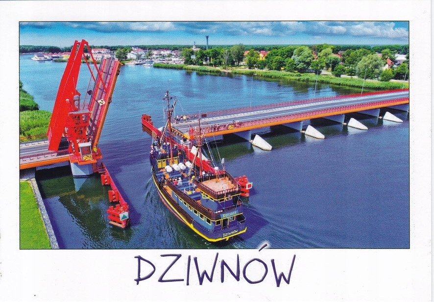 DZIWNÓW - MOST - STATEK - Z LOTU PTAKA