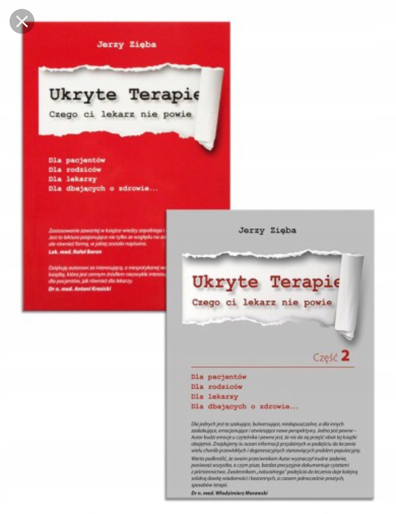 Jerzy Zięba Ukryte terapie 1 i 2 książki