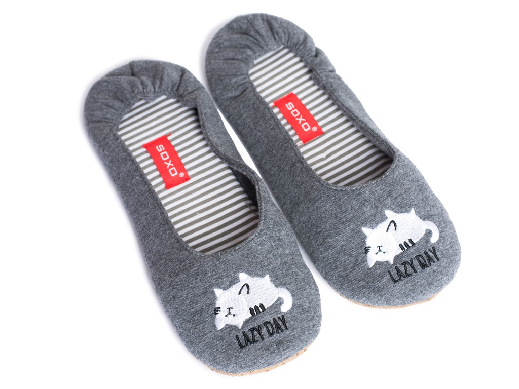 KAPCIE BALERINY DAMSKIE Z KOTEM LAZY DAY -% 35/36