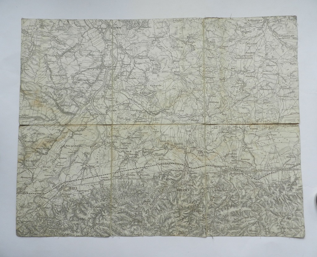 DĘBICA, ROPCZYCE - K.u.K. MAPA SZTABOWA ok.1915 !