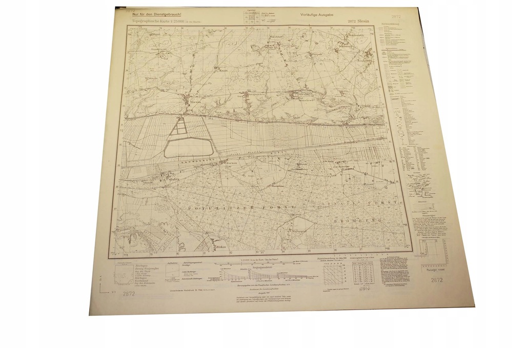 362. Mapa ŚLESIN Slesin 1940r. 1:25.000