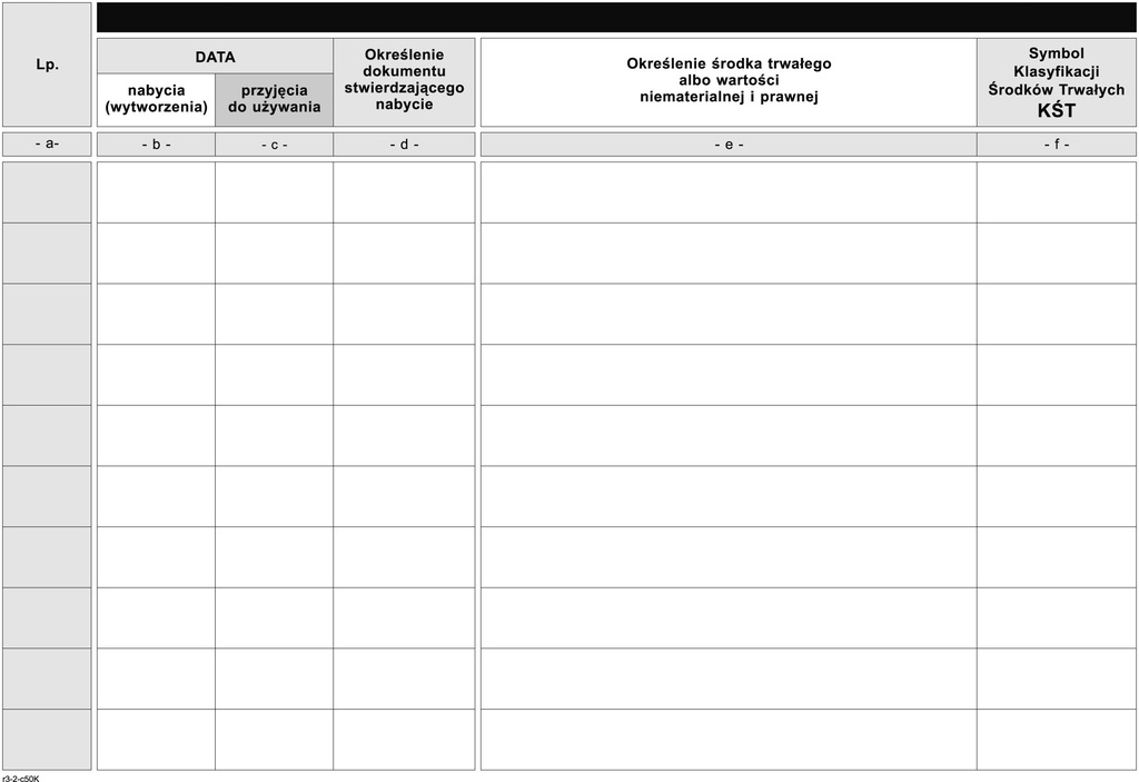 DRUK R3 Wykaz środków Trwałych A5 - 7568959291 - Oficjalne Archiwum Allegro