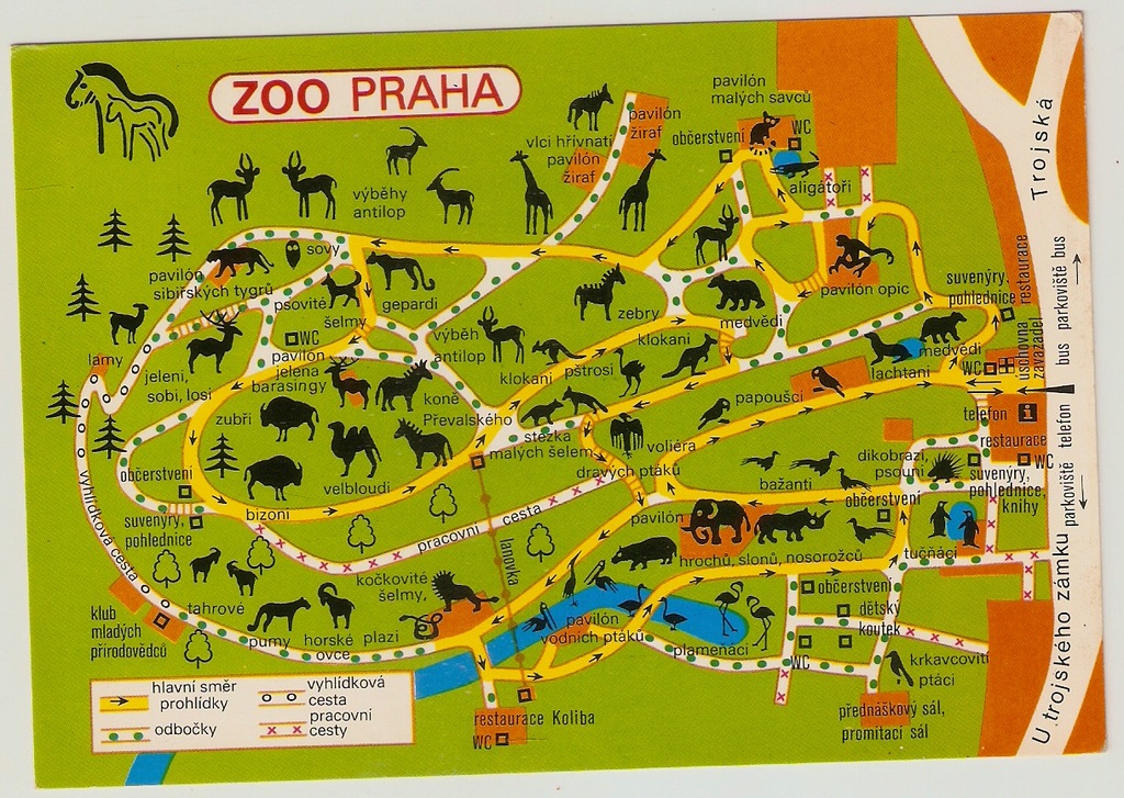 CZECHY PRAGA ZOO MAPKA