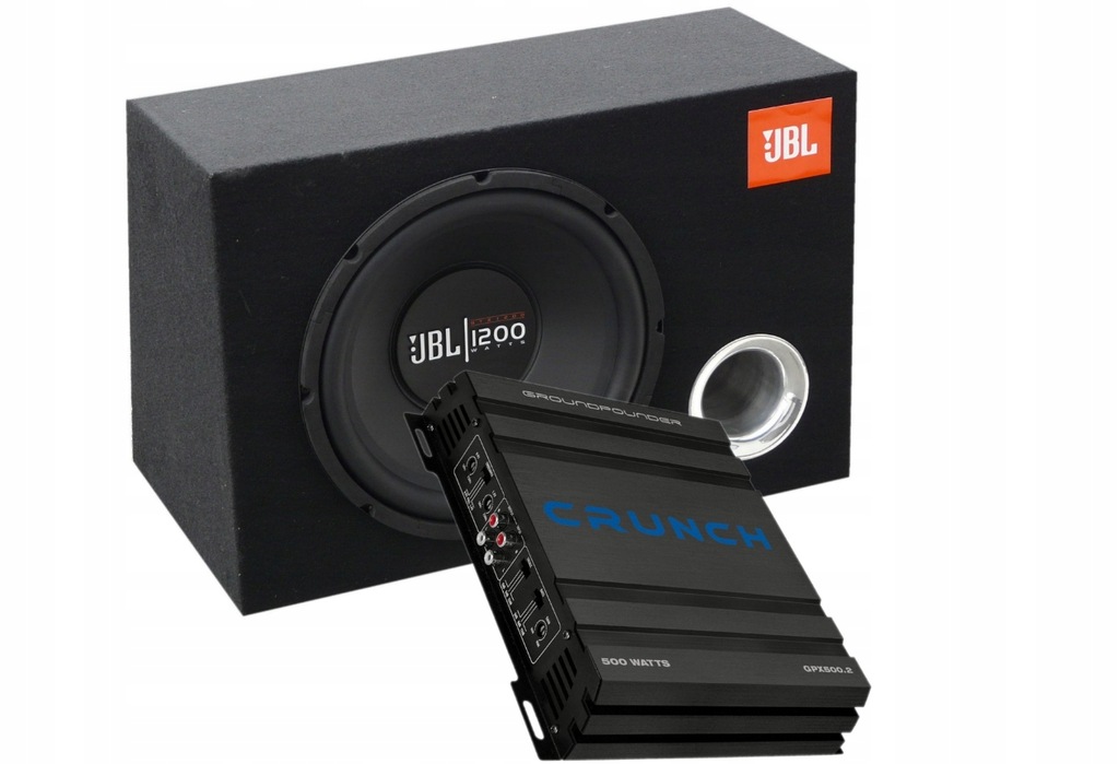 SubWoofer JBL GT-X1200W + wzmacniacz Crunch GPX600