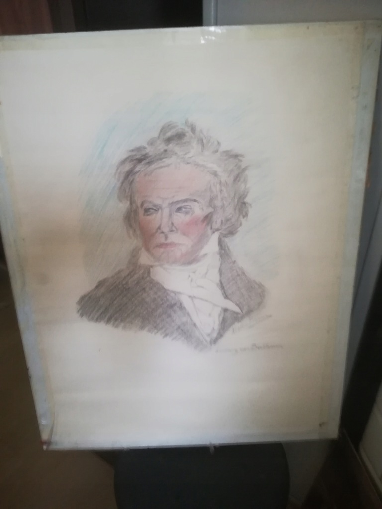 Portret Beethovena rysunek