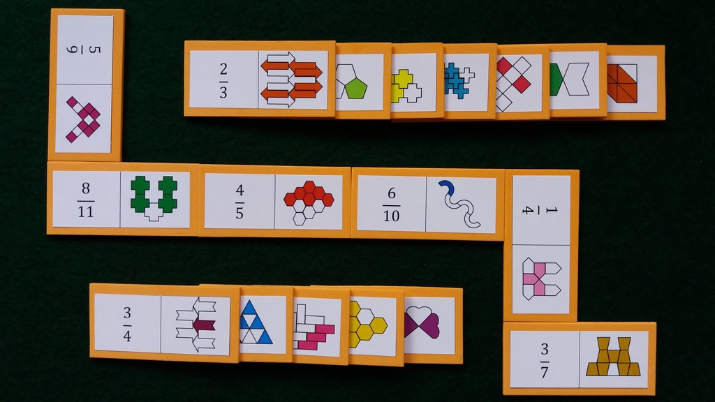 UŁAMKI ZWYKŁE DOMINO OBRAZKOWE I GRA