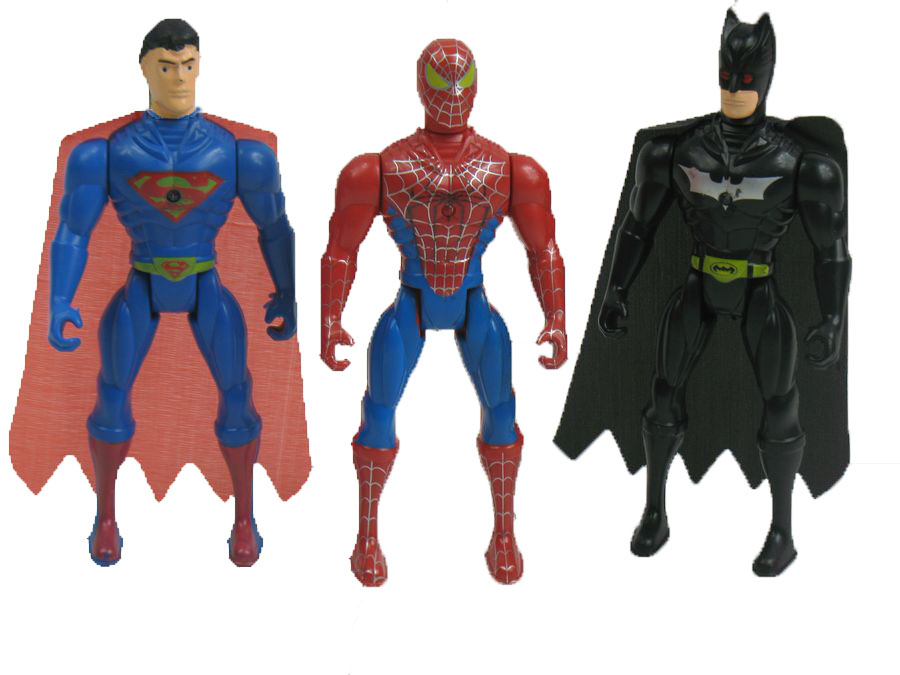 KOMPLET 3 FIGUREK SPIDERMAN BATMAN SUPERMAN 15CM - 6992254145 ...