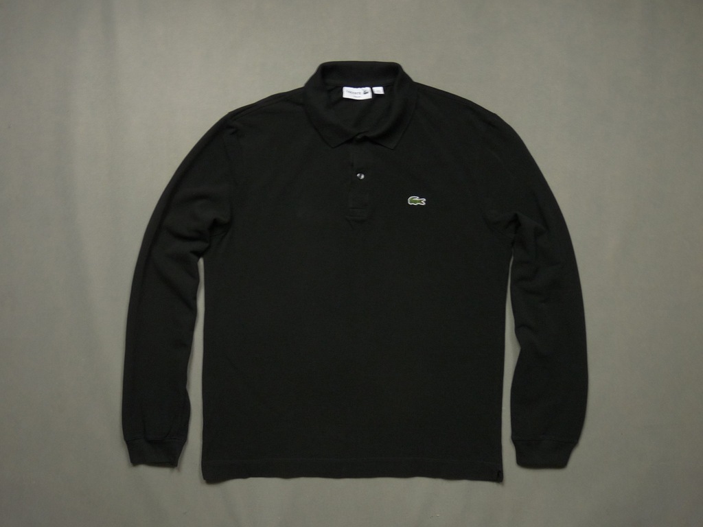 LACOSTE Czarna koszulka Polo Longsleeve SLIM XL