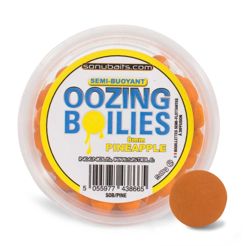 Sonubaits Kulki Semi Buoyant Oozing 8mm Pineapple
