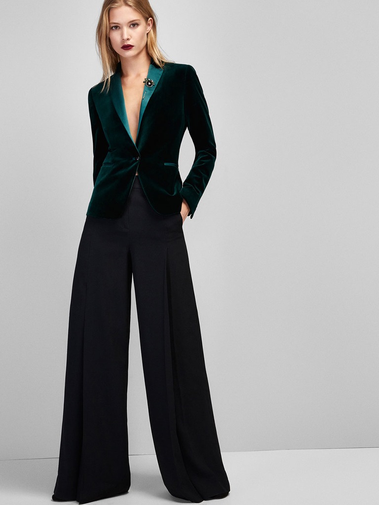 MASSIMO DUTTI AKSAMITNA MARYNARKA 599ZŁ M zara cos