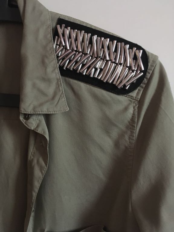 Zara koszula oversize pagony xs