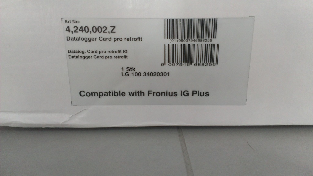 Fronius karta datalogger pro 6972035521 oficjalne archiwum Allegro