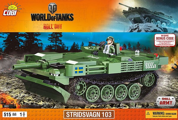 COBI WORLD OF TANKS 3023 STRIDSVAGN 103 SMALL ARM