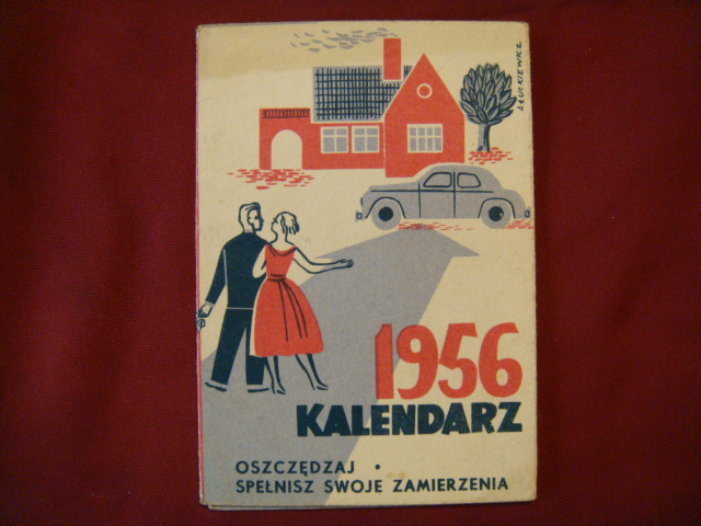 Kalendarzyk z 1956 r. - reklamówka PKO