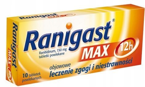 Ranigast Max 10 tab zgaga niestrawność nadkwaśność