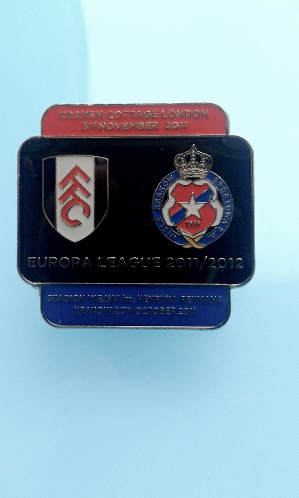 Wisła Fulham odznaka Puchar UEFA 2011-2012 pin