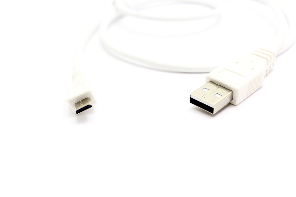 KABEL MIKRO USB WTYK USB WTYK MICRO USB 1,5M BIAŁY