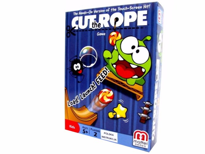 GRA  ZRĘCZNOŚCIOWA CUT THE ROPE zielony stworek 5+