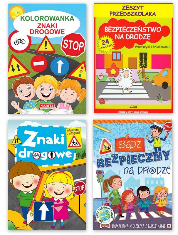 Znaki drogowe kolorowanki edukacja Bezpieczeństwo
