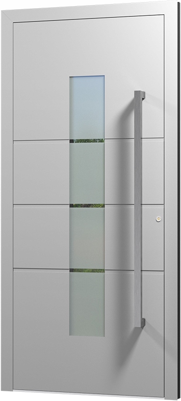 Drzwi aluminiowe wejściowe - przeszklone na wymiar