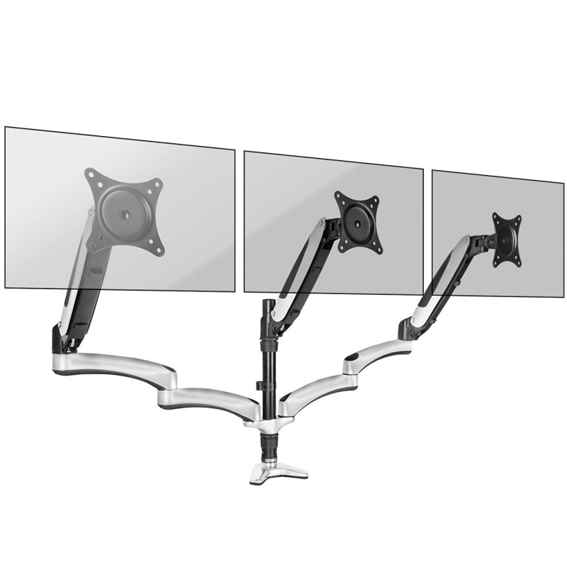 Duronic DM653 Uchwyt do monitora gazowy 3 monitory