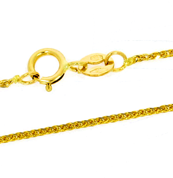 Złoty 14-karatowy łańcuszek splot Lisi ogonek