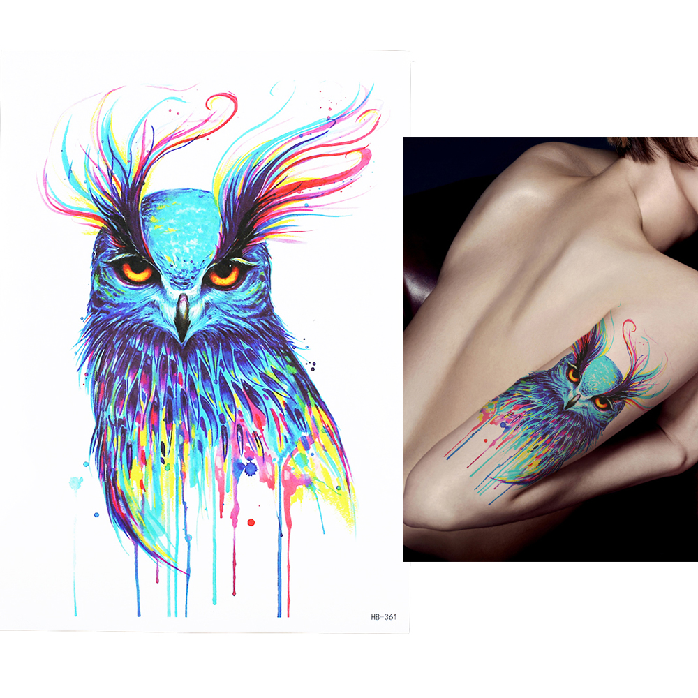 Tatuaz zmywalny Hypnotic Owl