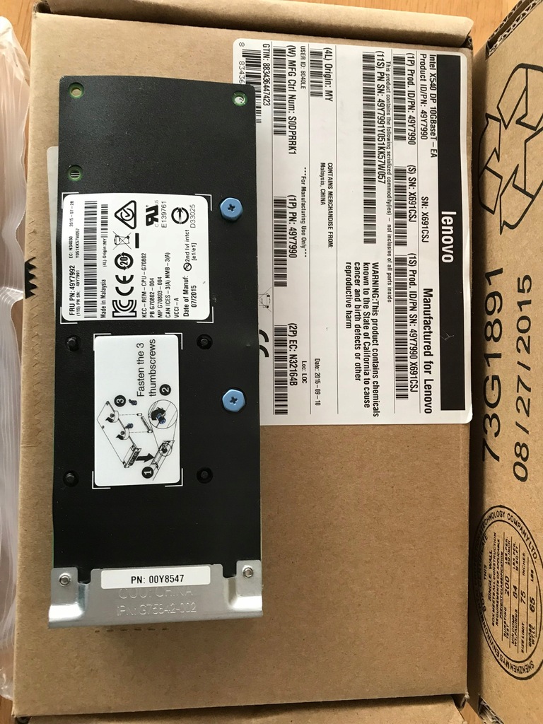Lenovo Intel X540 Dual Port RJ45 10GBase-T 49Y7990