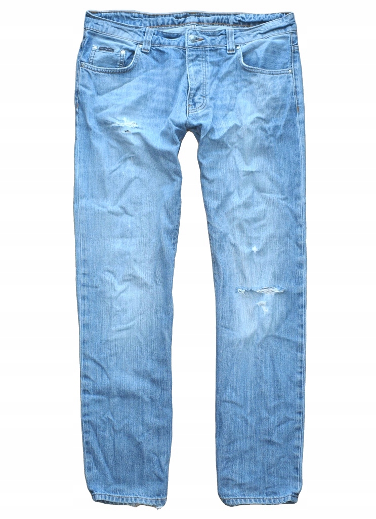Calvin Klein 34/32 proste przecierane jeansy
