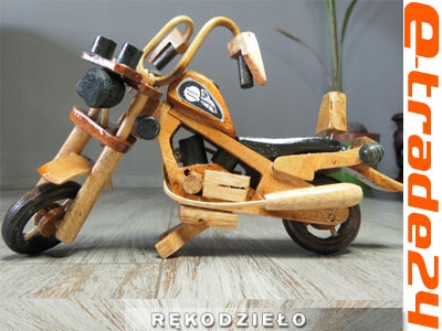 Motor - Super Drewniany Model Harley Davidson 24cm