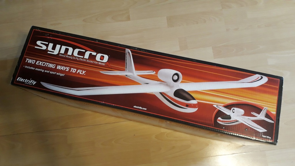 Syncro RC szybowiec turbionowy 2 płaty + silnik